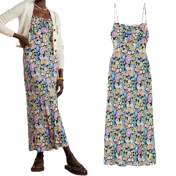 Rixo | NWT Maeve Floral Print Crepe Maxi Dress - Size UK 10/US 6 - Picture 2 of 10
